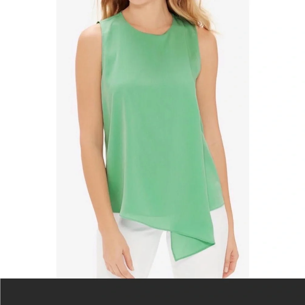 The Limited Green Draped Sleeveless Blouse, Size XS - Picture 3 of 13